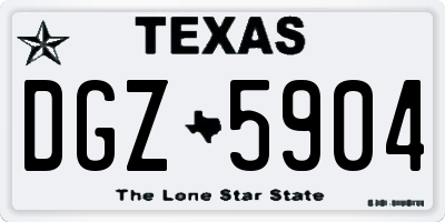 TX license plate DGZ5904