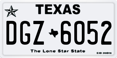 TX license plate DGZ6052