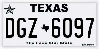 TX license plate DGZ6097