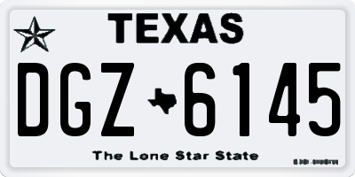 TX license plate DGZ6145