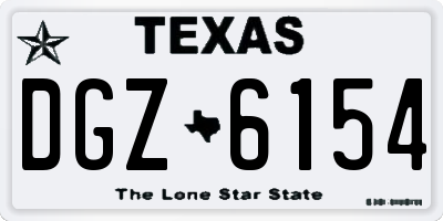 TX license plate DGZ6154