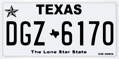 TX license plate DGZ6170