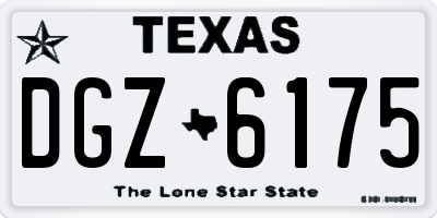 TX license plate DGZ6175