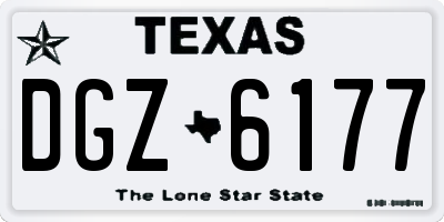 TX license plate DGZ6177