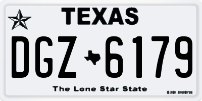 TX license plate DGZ6179