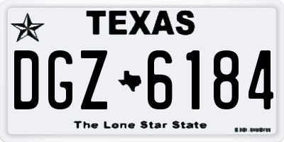 TX license plate DGZ6184
