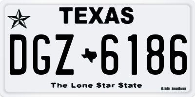 TX license plate DGZ6186