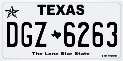 TX license plate DGZ6263