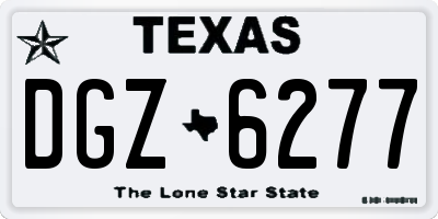 TX license plate DGZ6277