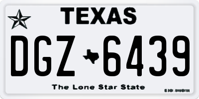 TX license plate DGZ6439