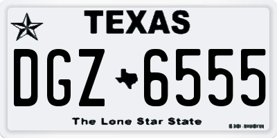 TX license plate DGZ6555