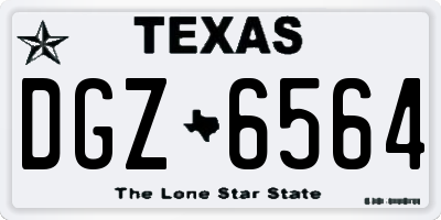 TX license plate DGZ6564