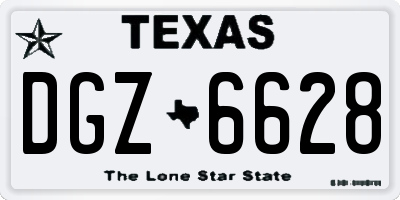 TX license plate DGZ6628