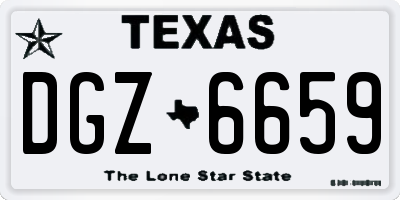 TX license plate DGZ6659