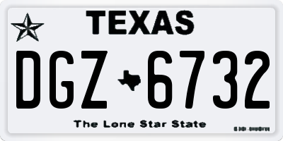 TX license plate DGZ6732