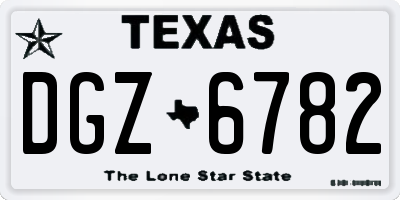 TX license plate DGZ6782