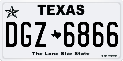 TX license plate DGZ6866