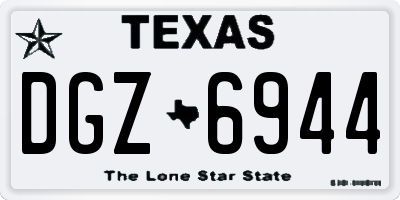 TX license plate DGZ6944