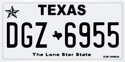 TX license plate DGZ6955