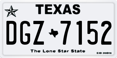 TX license plate DGZ7152
