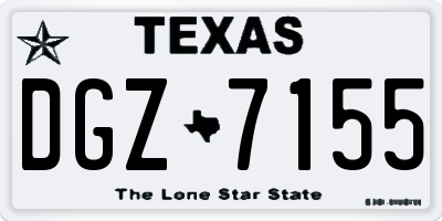 TX license plate DGZ7155