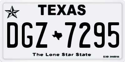 TX license plate DGZ7295