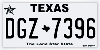 TX license plate DGZ7396