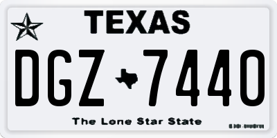 TX license plate DGZ7440