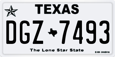 TX license plate DGZ7493