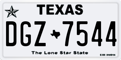 TX license plate DGZ7544