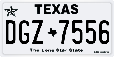 TX license plate DGZ7556