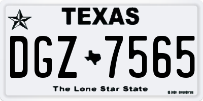 TX license plate DGZ7565