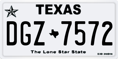 TX license plate DGZ7572