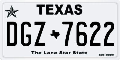 TX license plate DGZ7622