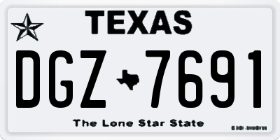 TX license plate DGZ7691