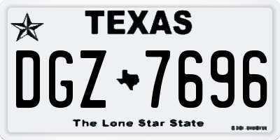 TX license plate DGZ7696