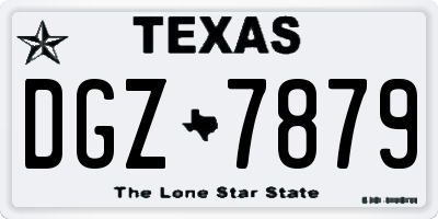 TX license plate DGZ7879