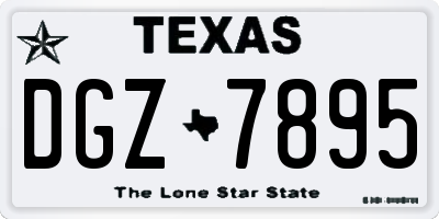 TX license plate DGZ7895