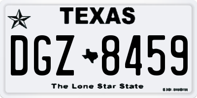 TX license plate DGZ8459