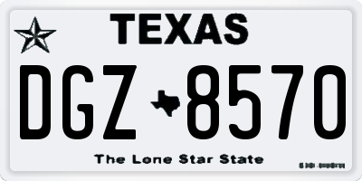 TX license plate DGZ8570