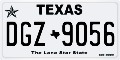 TX license plate DGZ9056