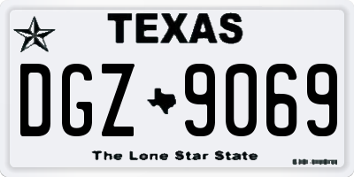 TX license plate DGZ9069