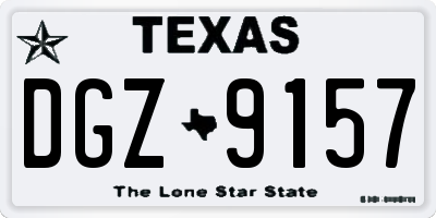 TX license plate DGZ9157