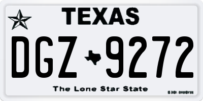 TX license plate DGZ9272