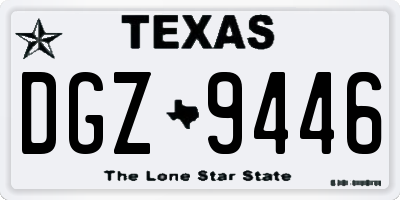 TX license plate DGZ9446