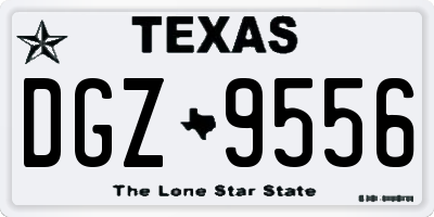 TX license plate DGZ9556
