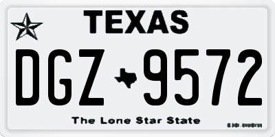 TX license plate DGZ9572