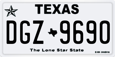 TX license plate DGZ9690