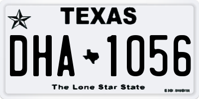 TX license plate DHA1056