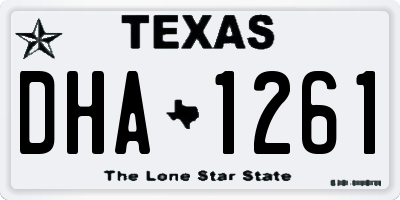 TX license plate DHA1261
